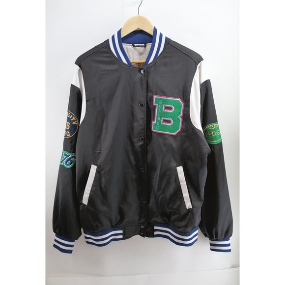Urban Outfitters BDG Faye Satin varsity jacket oversized Small‎ - Picture 1 of 15